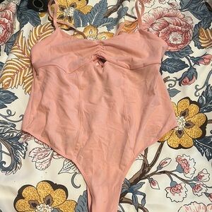 Colsie pink bodysuit with thong and crisscross back - NWT - multiple sizes